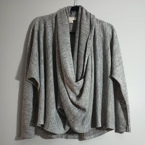 Forever 21 Charcoal Crossed Front Draped Cardigan S